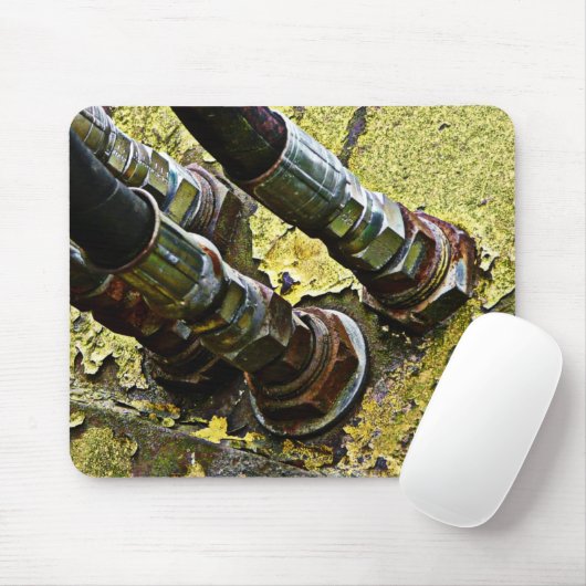 Hydraulische Schläuche auf altem Traktor Mousepad (Mit Mouse)