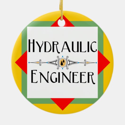 Hydraulischer Engineerblock Keramik Ornament (Hinten)