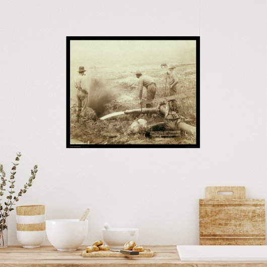 Hydraulischer Goldbergbau in Rockerville SD 1889 Poster (Küche)