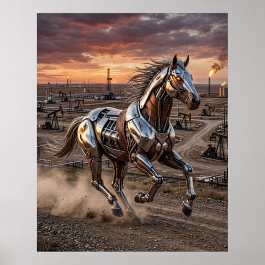 Hydraulischer Pferdelauf Poster (Vorne)