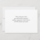 Hydrengea-Blume Save the Date flache Karte (Rückseite)