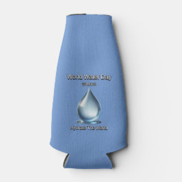 Hydrieren Sie die Welt. Weltwassertag. Flaschenkühler