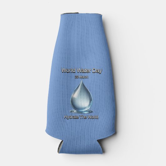 Hydrieren Sie die Welt. Weltwassertag. Flaschenkühler (Vorderseite)