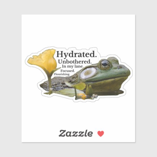 Hydriert. - American Bullfrog Aufkleber (Blatt)