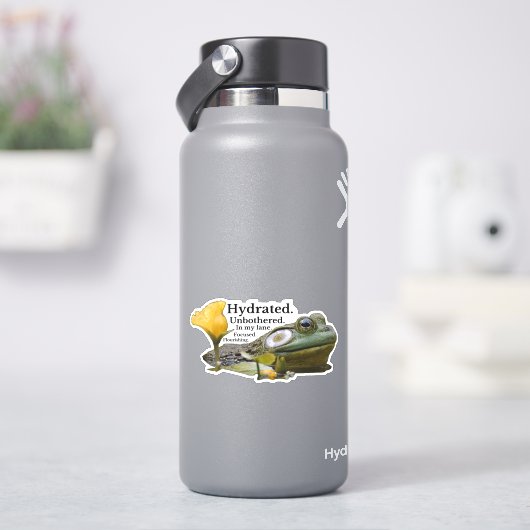 Hydriert. - American Bullfrog Aufkleber (HydroFlask)