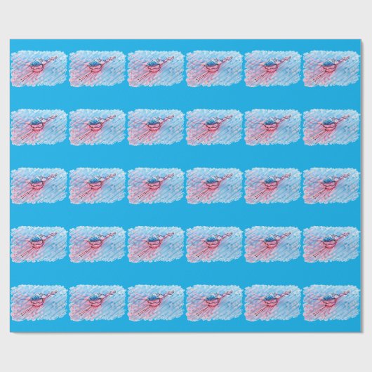 Hydrierter Flamingo Geschenkpapier (Flach)