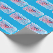 Hydrierter Flamingo Geschenkpapier (Ecke)