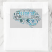 Hydro Brain Rechteckiger Aufkleber (Tasche)