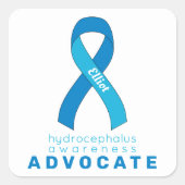 Hydrocephalus Advocate Quadratischer Aufkleber (Vorderseite)