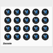 Hydrocephalus Awareness Blauer Streifen Runder Aufkleber (Blatt)