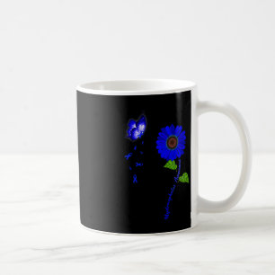 Hydrocephalus Awareness Blue Butterfly Sonnenblume Kaffeetasse