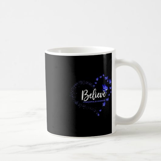 Hydrocephalus Awareness Butterfly Glaube Kaffeetasse (Rechts)