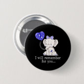 Hydrocephalus Awareness Elephant 1 Button (Vorne & Hinten)