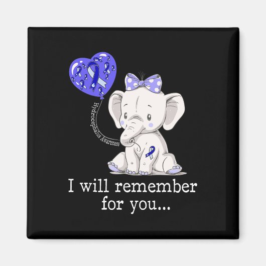Hydrocephalus Awareness Elephant 1 Magnet (Vorne)
