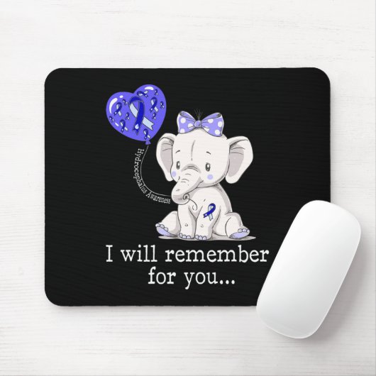 Hydrocephalus Awareness Elephant 1 Mousepad (Mit Mouse)