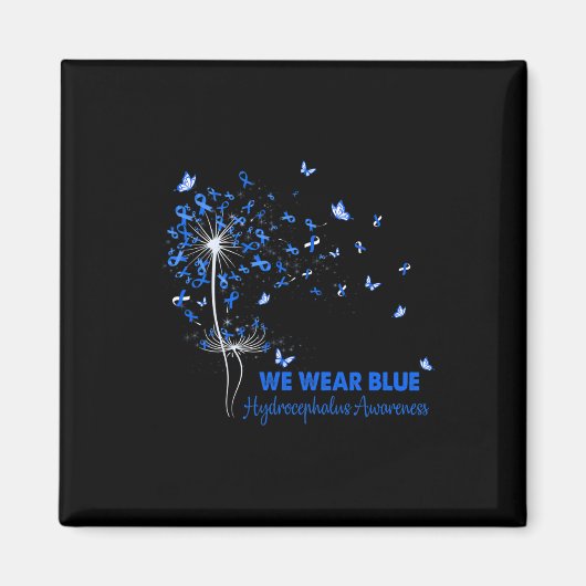 Hydrocephalus Awareness Faith Hope Liebe Dandelion Magnet (Vorne)