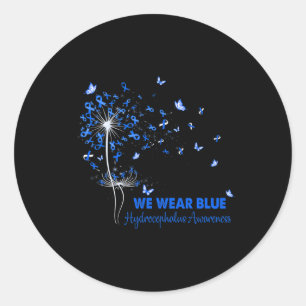 Hydrocephalus Awareness Faith Hope Liebe Dandelion Runder Aufkleber