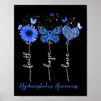 Hydrocephalus Awareness Faith Hope Liebe Leopard S Poster