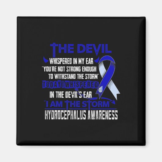 Hydrocephalus Awareness I bin der SturmTeufel Magnet (Vorne)