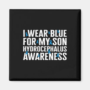 Hydrocephalus Awareness I Wear Blue For My Son Rib Magnet