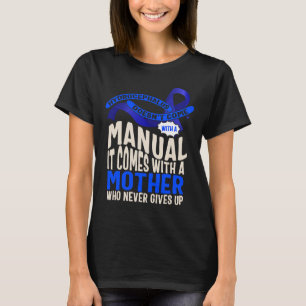 Hydrocephalus Awareness Manual Blue Ribbon Neurosu T-Shirt