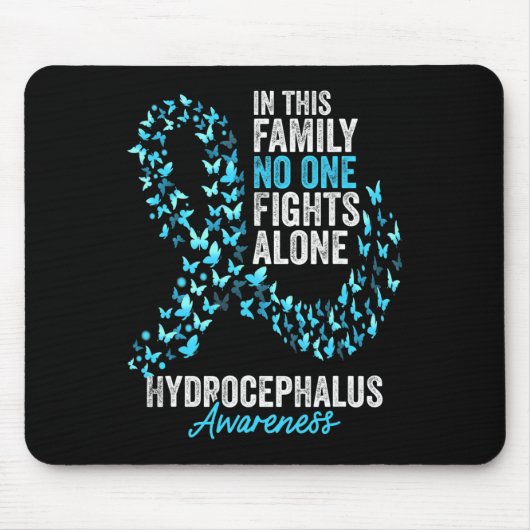 Hydrocephalus Awareness Month Butterfells Light Bl Mousepad (Vorne)
