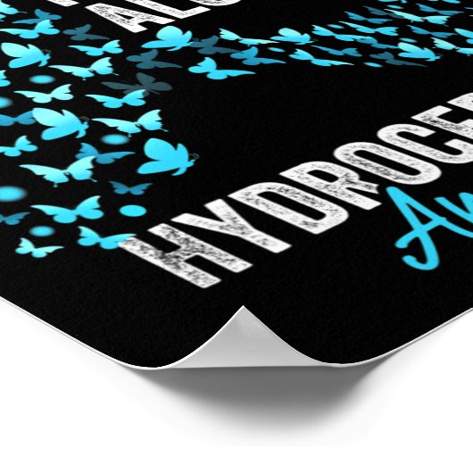 Hydrocephalus Awareness Month Butterfells Light Bl Poster (Ecke)