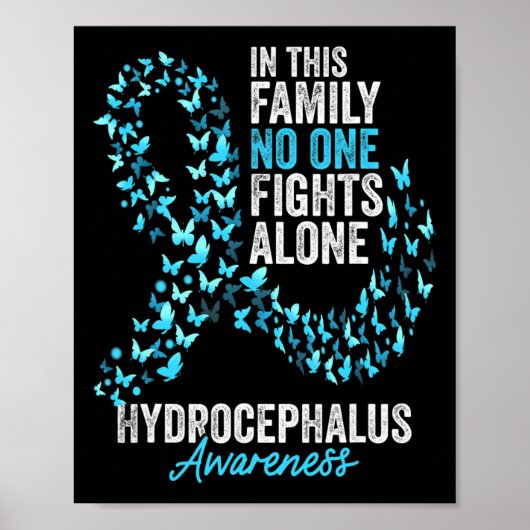 Hydrocephalus Awareness Month Butterfells Light Bl Poster (Vorne)
