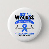 Hydrocephalus Awareness Month Ribbon Geschenke Button (Vorderseite)