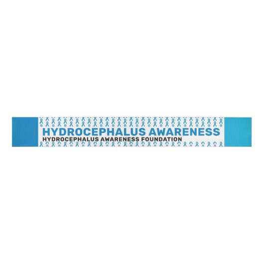 Hydrocephalus Awareness Pattern Ripsband (Vorderseite)