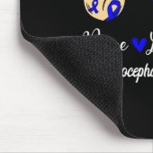 Hydrocephalus Awareness Peace Liebe Hope Blue Ribb Mousepad (Ecke)