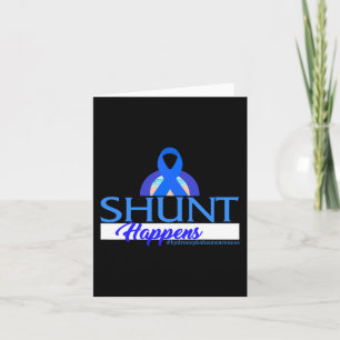 Hydrocephalus Awareness Shunt Happens Blue Ribbon Karte
