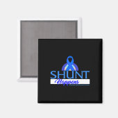 Hydrocephalus Awareness Shunt Happens Blue Ribbon Magnet (Vorderseite/Rückseite)
