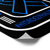 Hydrocephalus Awareness Shunt Happens Blue Ribbon Poster (Ecke)