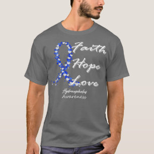 Hydrocephalus-Bewusstsein Glaube Hoffnung Liebe In T-Shirt