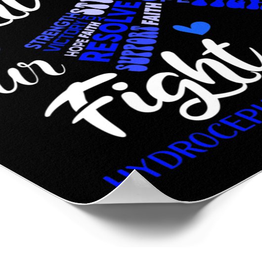 Hydrocephalus-Bewusstsein Ihr Kampf ist unser Kamp Poster (Ecke)