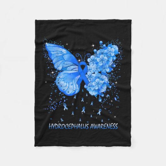 Hydrocephalus-Sensibilisierungsband Fleecedecke (Vorderseite)