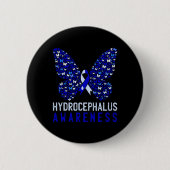 Hydrocephalus-Sensibilisierungsmonat Unterstützung Button (Vorderseite)