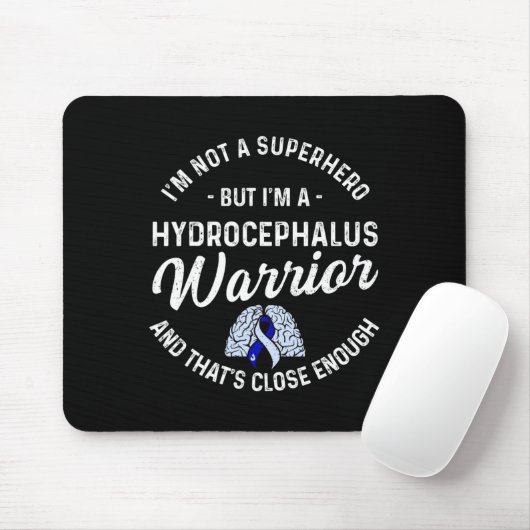 Hydrocephalus Survivor Hero Awareness Warrior Mousepad (Mit Mouse)