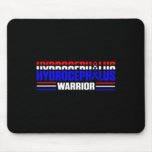 Hydrocephalus Survivor Kampffähigkeitskrieger 1 Mousepad (Vorne)