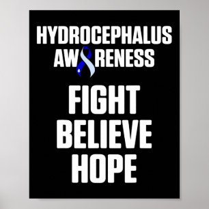 Hydrocephalus Survivor Kampffähigkeitskrieger Poster