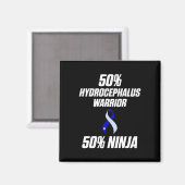 Hydrocephalus Survivor Ninja Awareness Warrior Magnet (Vorderseite/Rückseite)