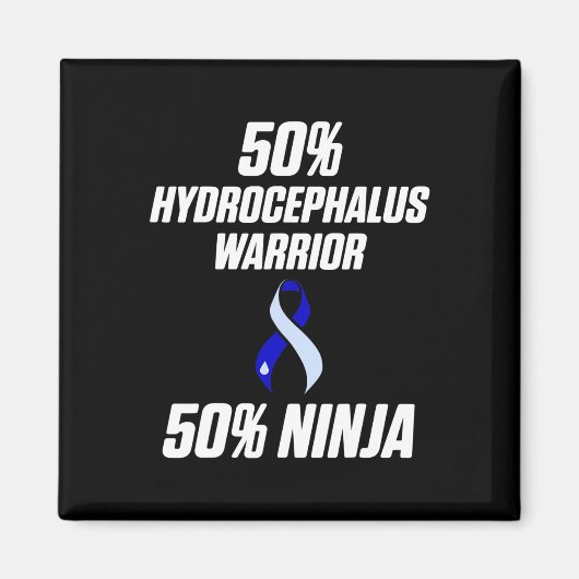 Hydrocephalus Survivor Ninja Awareness Warrior Magnet (Vorne)