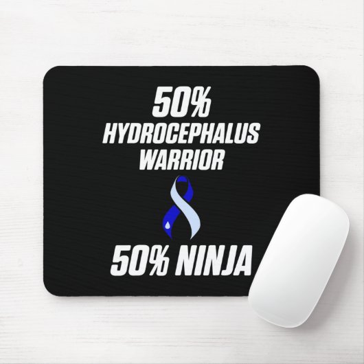 Hydrocephalus Survivor Ninja Awareness Warrior Mousepad (Mit Mouse)