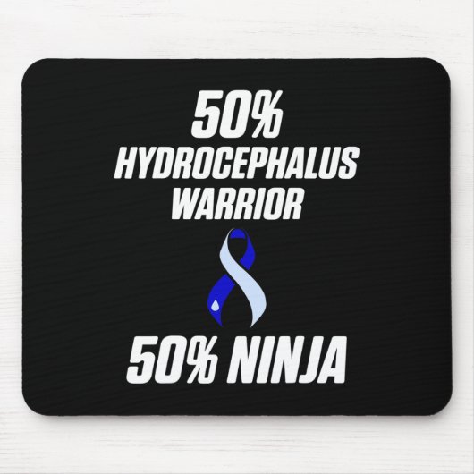 Hydrocephalus Survivor Ninja Awareness Warrior Mousepad (Vorne)