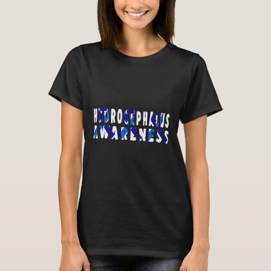 Hydrocephalus Survivor Research Awareness Warrior T-Shirt (Vorderseite)