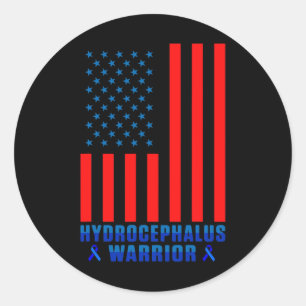 Hydrocephalus Survivor Ribbon Awareness Warrior Runder Aufkleber