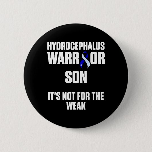 Hydrocephalus Survivor Son Awareness Warrior 6 Button (Vorderseite)