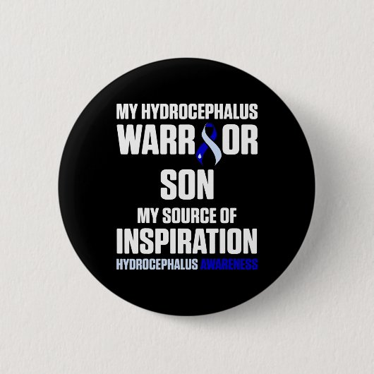 Hydrocephalus Survivor Son Awareness Warrior 7 Button (Vorderseite)