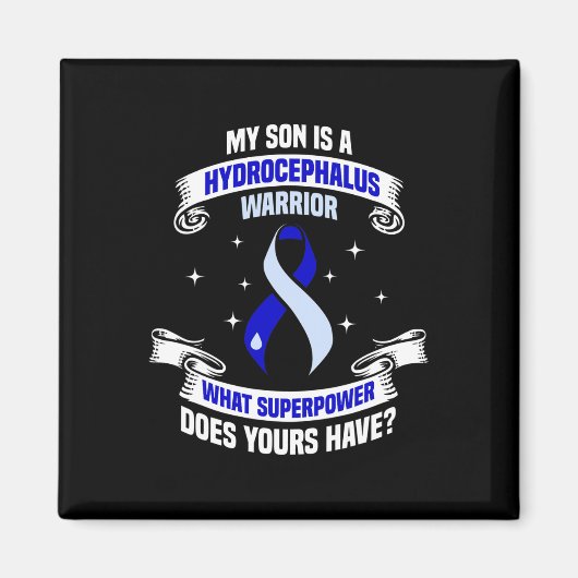 Hydrocephalus Survivor Son Power Sensibilisierungs Magnet (Vorne)
